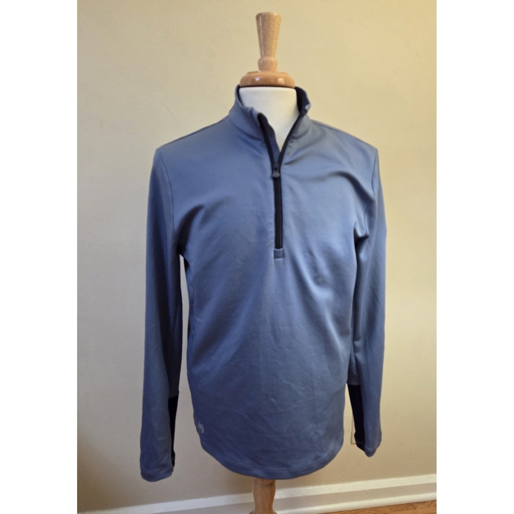 Greyson Quarter Zip Pullover Jacket Golf Wicking Performance Blue Slate Size M